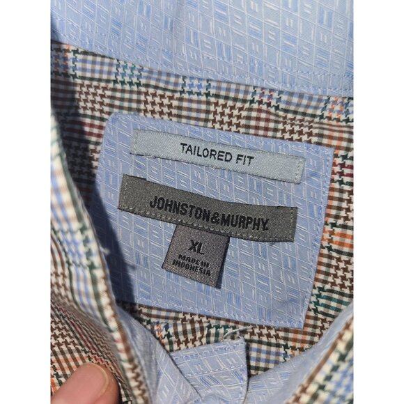 Johnston & Murphy Mens Tailored Fit Jacquard Dress Shirt XL - Picture 5 of 8